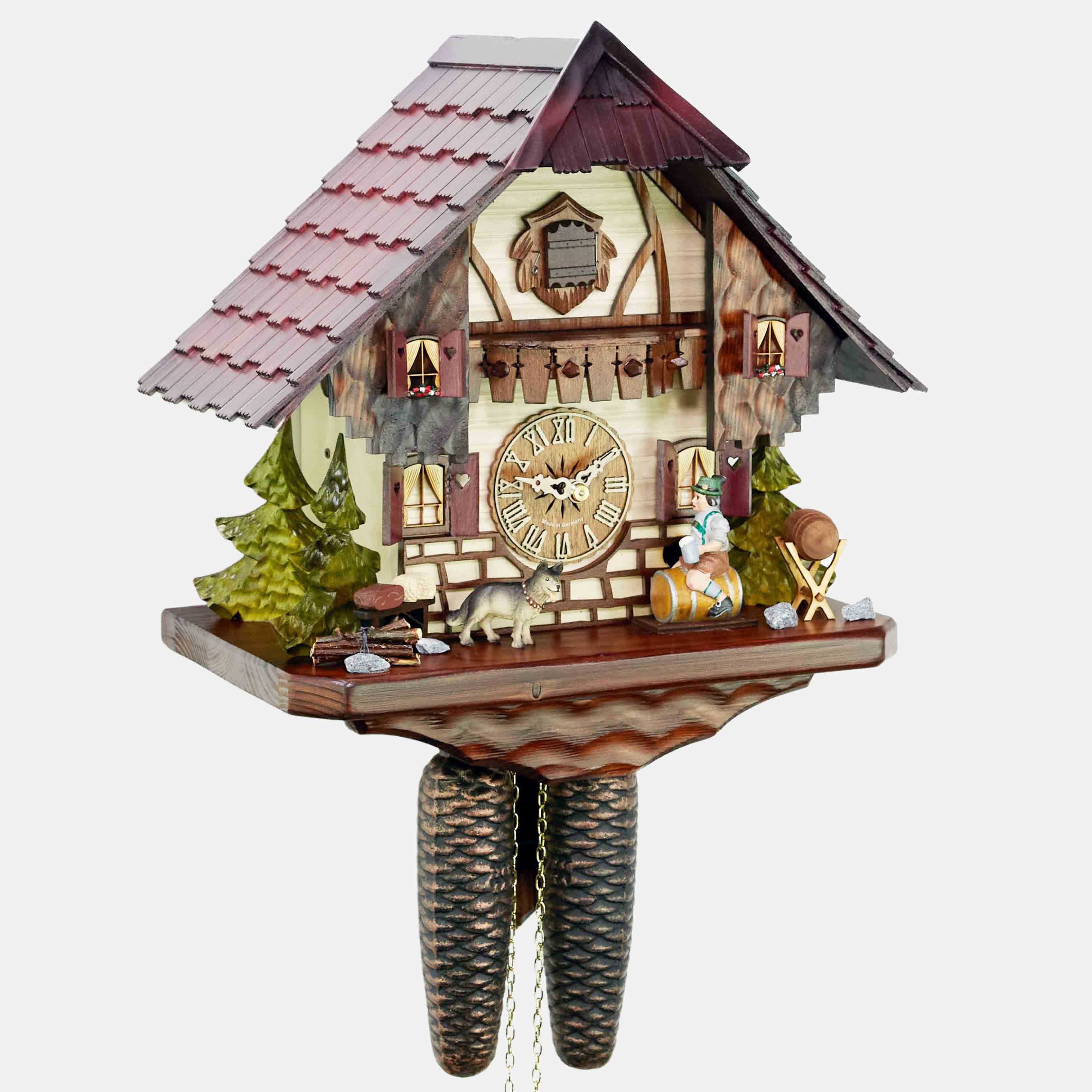 Reloj cuco - Casa de la Selva Negra bebedor de cerveza - Kuckucksuhren Shop  - Original Kuckucksuhren aus dem Schwarzwald