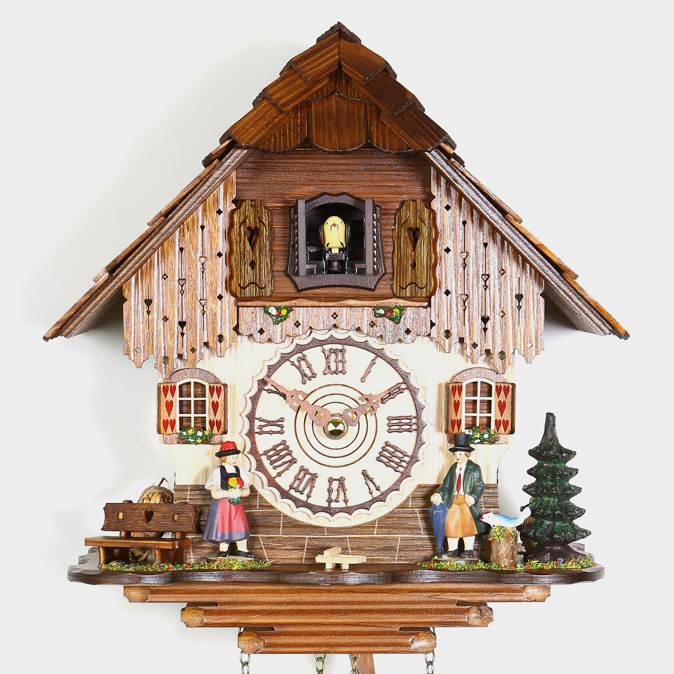 orologio a cucù, casa della Foresta Nera, tradizionale Triberg, musica,  meldodie, l'Uhrenträger (il venditore di orologi), quarzo -  Kuckucksuhren Shop - Original Kuckucksuhren aus dem Schwarzwald