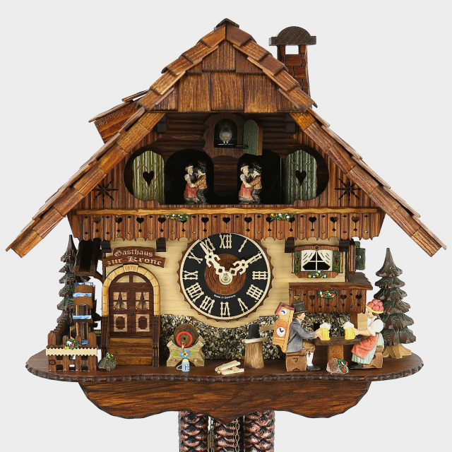 Original reloj cuco- Casa de la Selva Negra - Bebedor de cerveza